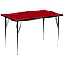 Flash Furniture Wren Rectangular Activity Table, 36" x 72", Height Adjustable, Red (XUA3672RECREDTA)~#|#~sp81133147_sc7
