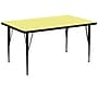 Flash Furniture Wren Rectangular Activity Table, 36" x 72", Height Adjustable, Yellow (XUA3672RECYELTP)~#|#~sp81133158_sc7
