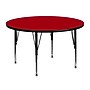 Flash Furniture Wren 48'' Round Activity Table, Height Adjustable, Red (XUA48RNDREDTP)~#|#~sp81133182_sc7