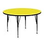 Flash Furniture Wren 48'' Round Activity Table, Height Adjustable, Yellow (XUA48RNDYELHP)~#|#~sp81133184_sc7