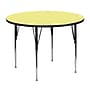 Flash Furniture Wren 48'' Round Activity Table, Height Adjustable, Yellow (XUA48RNDYELTA)~#|#~sp81133186_sc7
