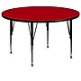 Flash Furniture Wren 60'' Round Activity Table, Height Adjustable, Red (XUA60RNDREDTP)~#|#~sp81133213_sc7
