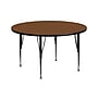 Flash Furniture Wren 42'' Round Activity Table, Height Adjustable, Oak (XUA42RNDOAKHP)~#|#~sp81133265_sc7