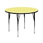 Flash Furniture Wren 42'' Round Activity Table, Height Adjustable, Yellow (XUA42RNDYELTA)~#|#~sp81133269_sc7