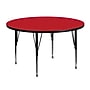 Flash Furniture Wren 48'' Round Activity Table, Height Adjustable, Red (XUA48RNDREDHP)~#|#~sp81133275_sc7