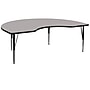 Flash Furniture Wren Kidney Activity Table, 48" x 96", Height Adjustable, Gray (XUA4896KIDGYHP)~#|#~sp81133299_sc7