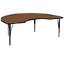 Flash Furniture Wren Kidney Activity Table, 48" x 96", Height Adjustable, Oak (XUA4896KIDOAKHP)~#|#~sp81133301_sc7