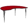 Flash Furniture Wren Kidney Activity Table, 48" x 96", Height Adjustable, Red (XUA4896KIDREDTA)~#|#~sp81133306_sc7