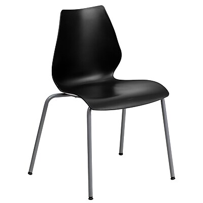 Flash Furniture HERCULES Series Plastic Stacking Chair, Black (RUT288BK) Simolary simolary.com