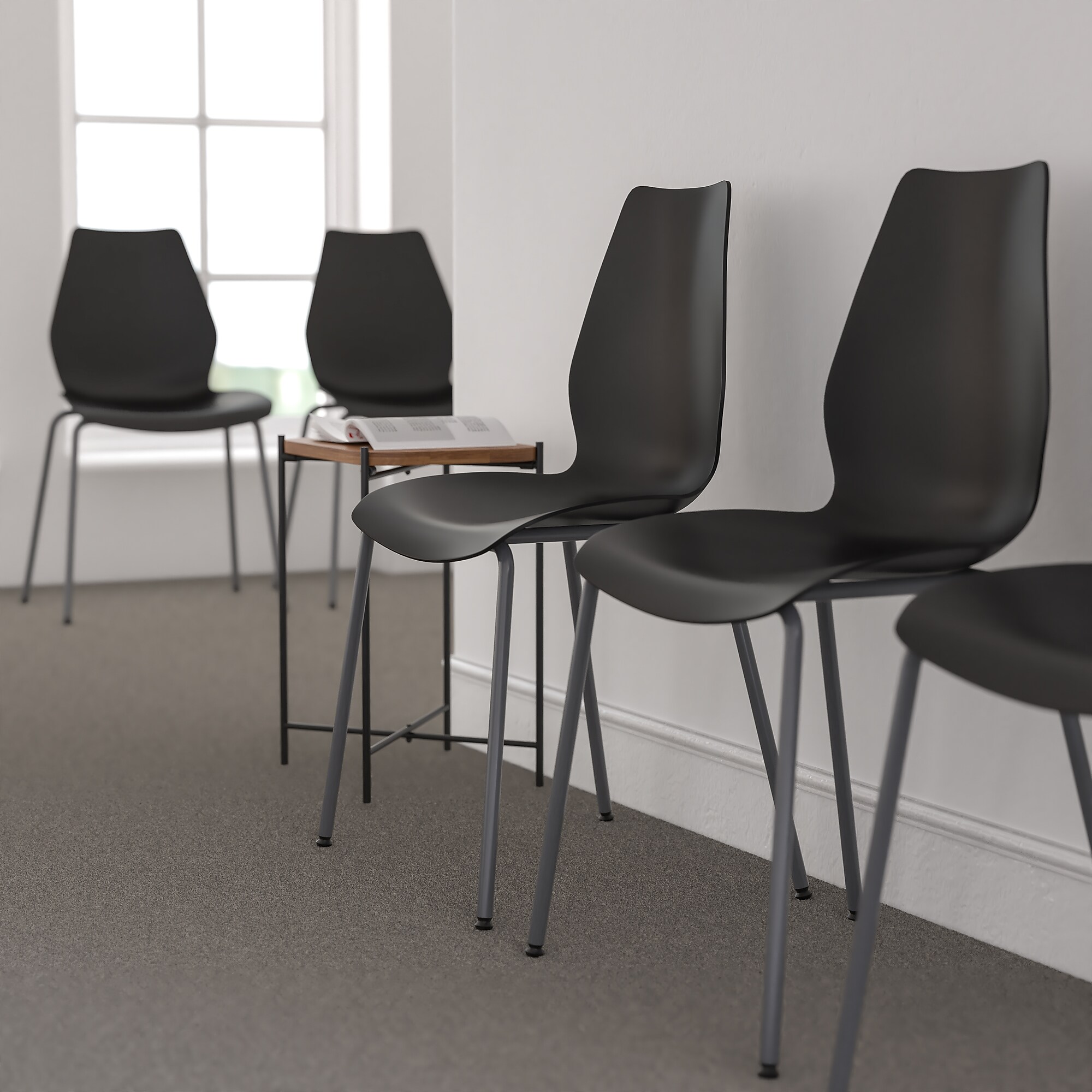 Flash Furniture HERCULES Series Plastic Stacking Chair, Black (RUT288BK) Sansujyuku sansujyuku.com