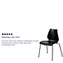 Flash Furniture HERCULES Series Plastic Stacking Chair, Black (RUT288BK)~#|#~sp81133401_sc7