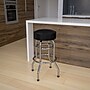 Flash Furniture Bruno Traditional Metal Double Ring Barstool without Back, Black (XUD100)~#|#~sp81133469_sc7