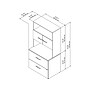 Bush Business Furniture Office 500 2-Drawer Lateral File Cabinet with Hutch, Locking, Letter/Legal, Storm Gray (OF5007SGSU)~#|#~sp81507140_sc7