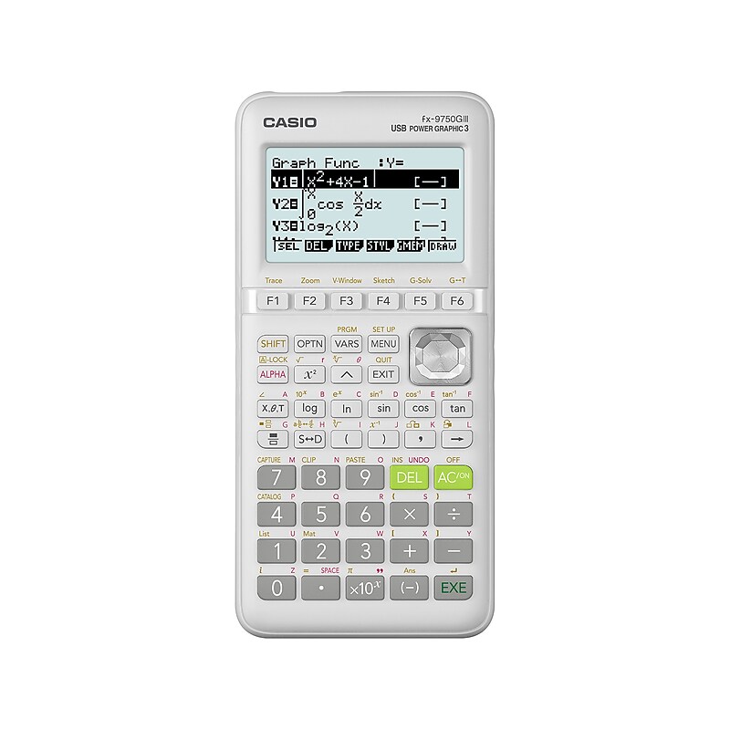 Casio FX-9750GIII-WE Graphing Calculator, White image 1