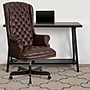 Flash Furniture Turner Ergonomic LeatherSoft Swivel High Back Fully Tufted Executive Office Chair, Brown (CI360BRN)~#|#~sp81611325_sc7