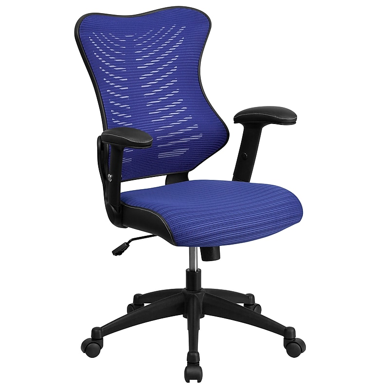 Flash Furniture Kale Ergonomic Mesh Swivel High Back Executive Office Chair, Blue (BLZP806BL) image 1