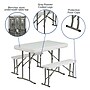 Flash Furniture Rowan Rectangular 3 Piece Folding Bench and Table Set, 25.5" x 41", Granite White (DADYCZ103)~#|#~sp81611640_sc7