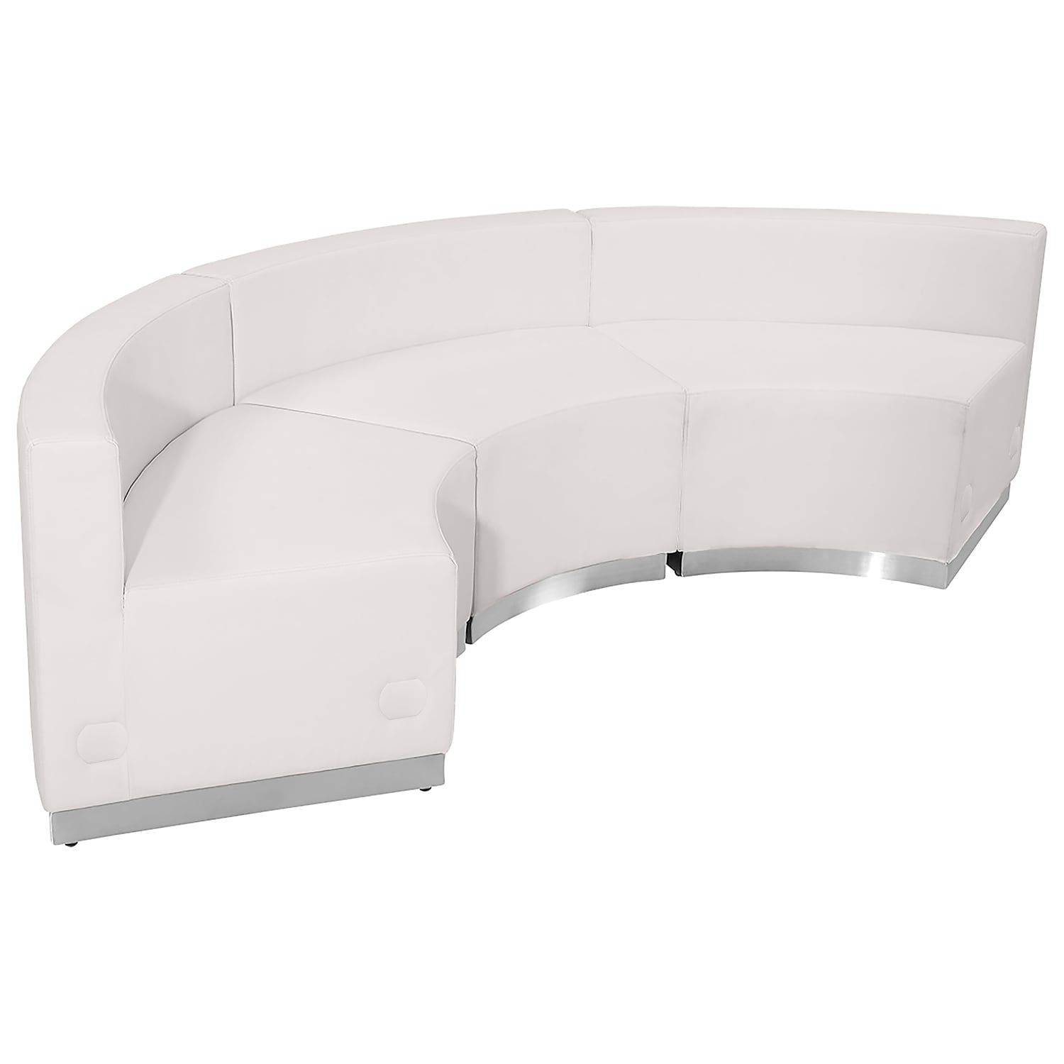 Flash Furniture Alon Leather Reception Configuration in Whit