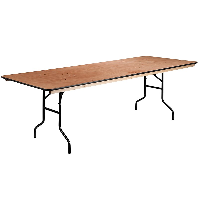 Flash Furniture Fielder Folding Table, 96" x 36", Natural (XA3696P) image 1