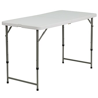 Flash Furniture Folding Table, 47.75" x 23.75", White (DAD-YCZ-122Z-2-GG)