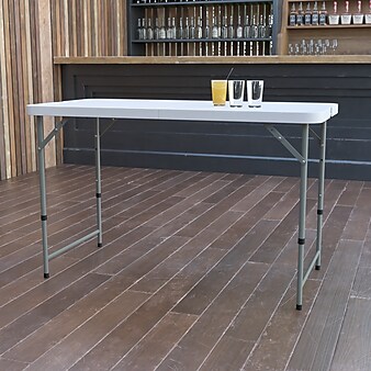 Flash Furniture Folding Table, 47.75" x 23.75", White (DAD-YCZ-122Z-2-GG)