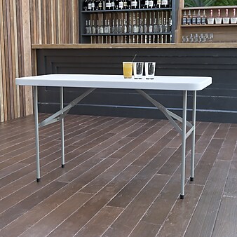 Flash Furniture Folding Table, 48" x 24", White (DAD-YCZ-122-2-GG)
