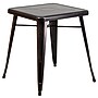 Flash Furniture Prince Indoor-Outdoor Square Table, 23.75" x 23.75", Black-Antique Gold (CH3133029BQ)~#|#~sp81612728_sc7
