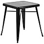 Flash Furniture Prince Indoor-Outdoor Square Table, 23.75" x 23.75", Black (CH3133029BK)~#|#~sp81612733_sc7