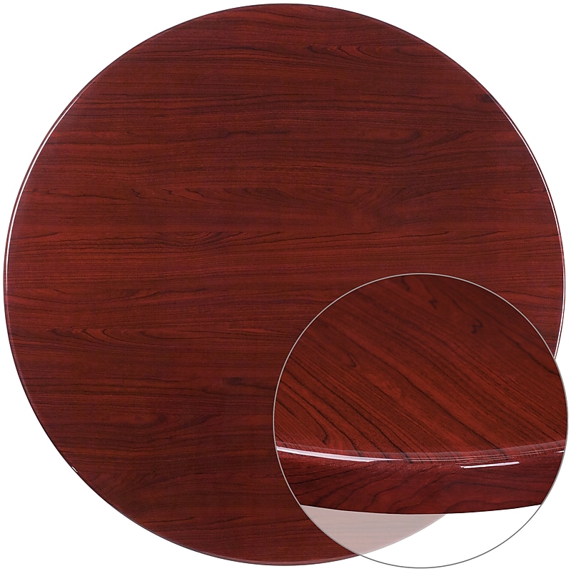Flash Furniture 48'' Round Resin Table Top; Mahogany (TPMAH48RD) image 1
