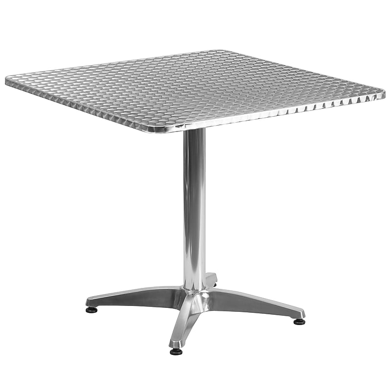 Flash Furniture Mellie 31.5'' Square Aluminum Indoor/Outdoor Table with Base (TLH0533) image 1