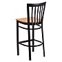 Flash Furniture HERCULES Series Traditional Metal School House Back Restaurant Barstool, Black/Natural Wood (XU6R8BSCHBARNTW)~#|#~sp81615430_sc7