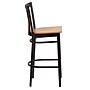 Flash Furniture HERCULES Series Traditional Metal School House Back Restaurant Barstool, Black/Natural Wood (XU6R8BSCHBARNTW)~#|#~sp81615431_sc7