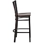 Flash Furniture HERCULES Series Traditional Metal Grid Back Restaurant Barstool, Black/Walnut Wood (XUDG616GRDBWALW)~#|#~sp81615490_sc7