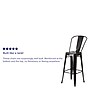 Flash Furniture Kai Contemporary Metal Slat Back Bar Stool, Black-Antique Gold (CH3132030GBBQ)~#|#~sp81615525_sc7