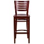 Flash Furniture Darby Series Traditional Wood Slat Back Restaurant Barstool, Mahogany Wood (XUDGW018BMA)~#|#~sp81615601_sc7