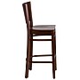 Flash Furniture Lacey Series Traditional Wood Full Back Restaurant Barstool, Walnut Wood (XUDGW094BWA)~#|#~sp81615606_sc7