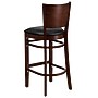 Flash Furniture Lacey Series Traditional Wood Full Back Restaurant Barstool, Walnut Wood/Black (XUDGW094BWABKV)~#|#~sp81615618_sc7
