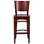 Flash Furniture Lacey Series Traditional Wood Full Back Restaurant Barstool, Mahogany Wood (XUDGW094BMA)~#|#~sp81615630_sc7