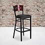 Flash Furniture HERCULES Series Traditional Metal Square Back Restaurant Barstool, Black/Mahogany Wood (XUDG515MAHBBKV)~#|#~sp81615677_sc7