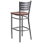 Flash Furniture HERCULES Series Traditional Metal Slat Back Restaurant Barstool, Silver/Cherry Wood (XUDG60402BCYW)~#|#~sp81615688_sc7