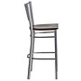 Flash Furniture HERCULES Series Traditional Metal Slat Back Restaurant Barstool, Silver/Walnut Wood (XUDG60402BWAW)~#|#~sp81615695_sc7