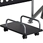 Flash Furniture Glass Computer Desk with Pull-Out Keyboard Tray and CPU Cart, Black~#|#~sp81615749_sc7