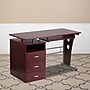 Flash Furniture 47" Laminate L-Shape Computer Desk, Mahogany (NANWK008)~#|#~sp81615774_sc7