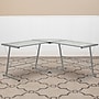 Flash Furniture 84" Glass L-Shape Computer Desk, Clear/Silver (NANCD22181)~#|#~sp81615777_sc7