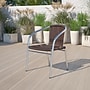 Flash Furniture Lila Contemporary Aluminum/Rattan Dining Chair, Dark Brown (TLH020)~#|#~sp81615821_sc7