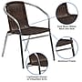 Flash Furniture Lila Contemporary Aluminum/Rattan Dining Chair, Dark Brown (TLH020)~#|#~sp81615824_sc7