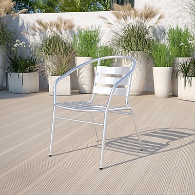 Flash Furniture Lila Contemporary Aluminum Dining Chair, Gray (TLH017B) Sansujyuku sansujyuku.com