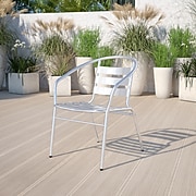 Flash Furniture Contemporary Aluminum Dining Chair, Triple-Slat Back (TLH017B)