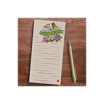 TF Publishing Washington Memo Pad, 4" x 8", Lined, Kraft, 52 Sheets/Pad, 1 Pad/Pack (99-WASHMP)