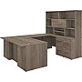 Bush Business Furniture Office 500 72"W U Shaped Executive Desk with Drawers and Hutch, Modern Hickory (OF5003MHSU)~#|#~sp81712298_sc7